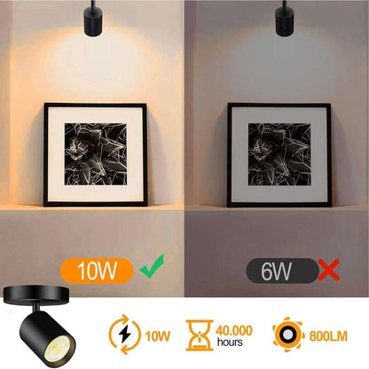 VANoopee 10W Dimmable Flicker Free Ceiling Flush Mount Adjustable Spotlight 2Pk