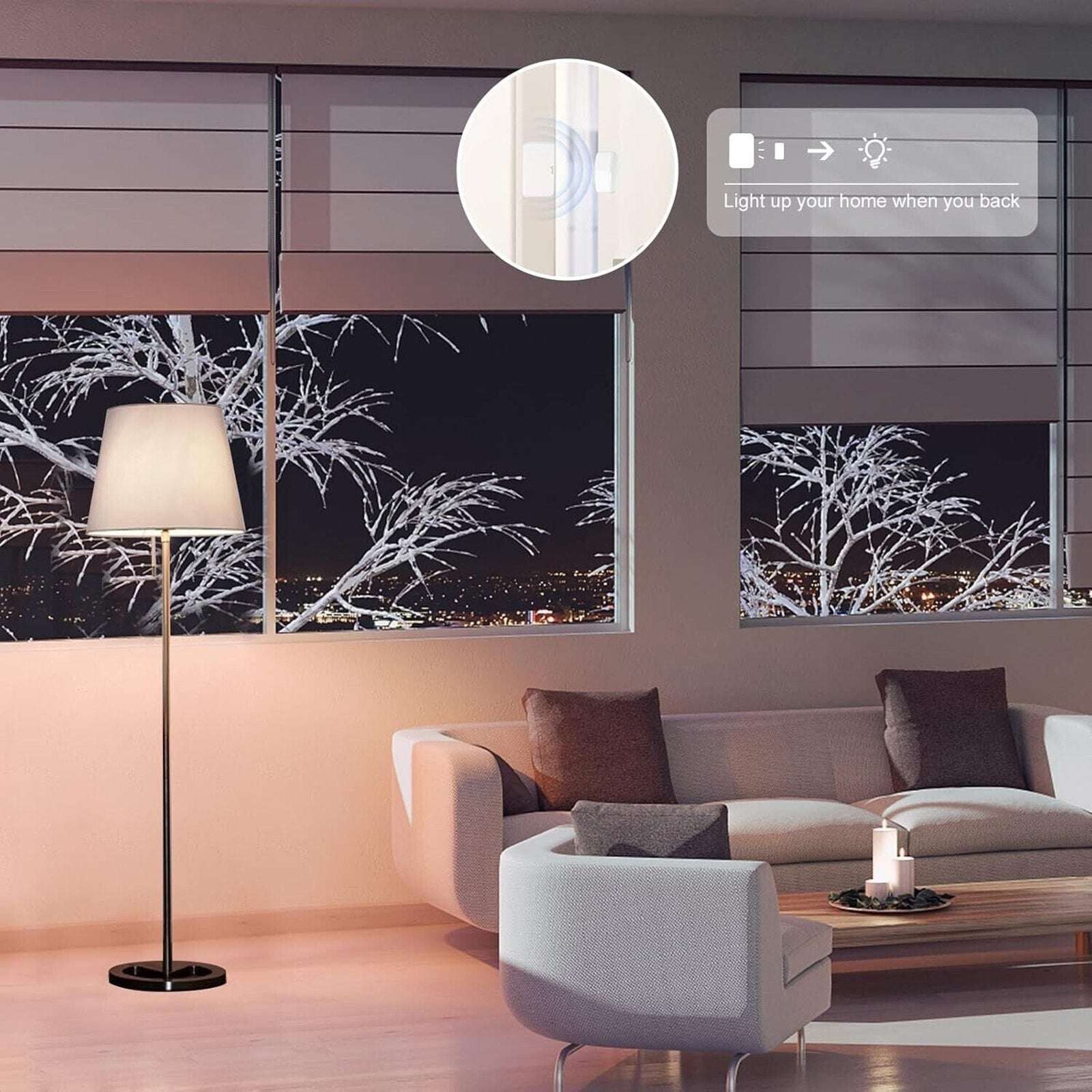 Onvis Thread-Enabled Door Window Contact Sensor Wireless Alarm Apple Home 2Pack