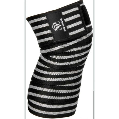 SWOLLHOUSE Knee Wraps + Wrist Wraps + Weight Lifting Straps Bundle (1 Pair Each)