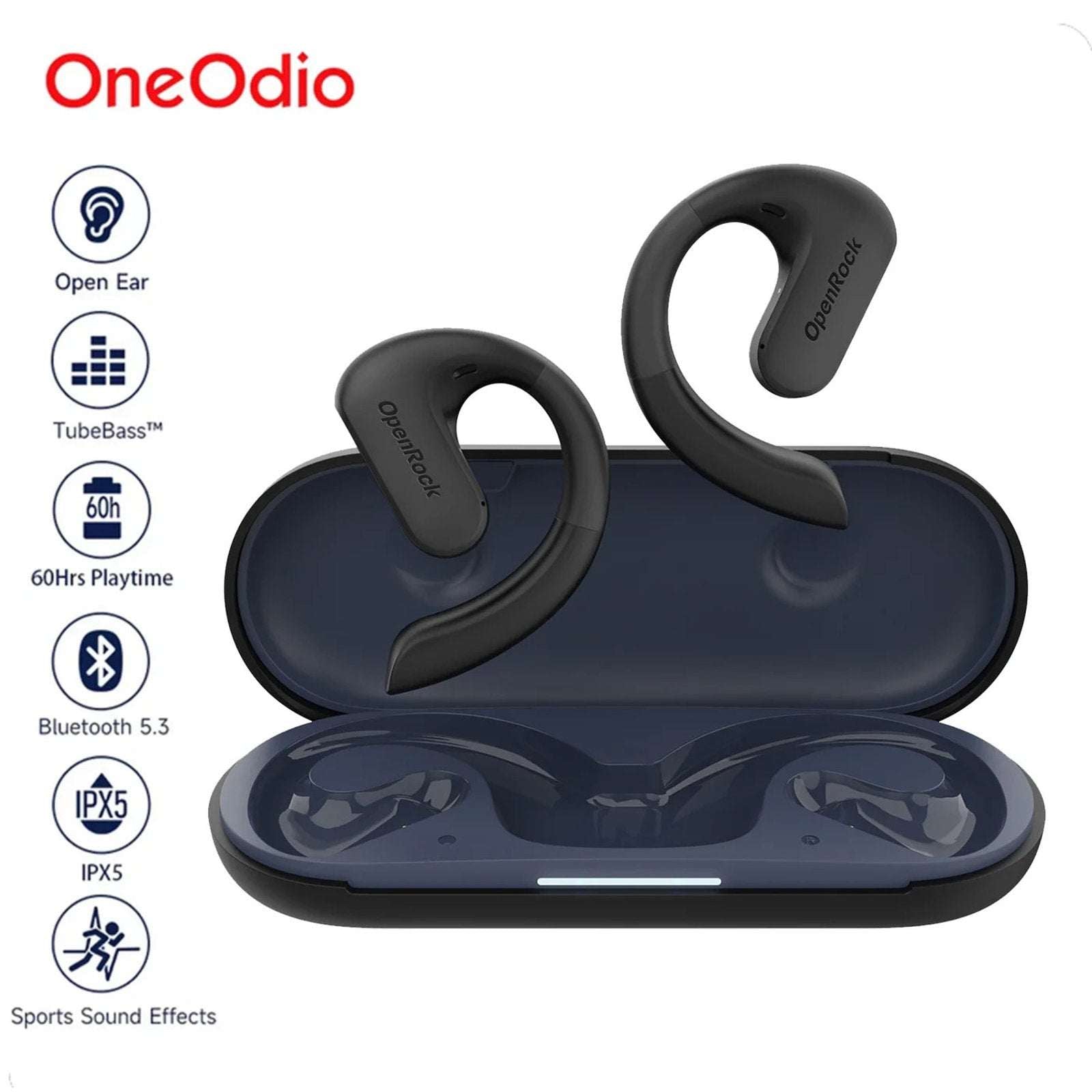 OpenRock S Open-Ear Air Conduction Earbuds Bluetooth 5.3 Wireless Over-Ear Cream