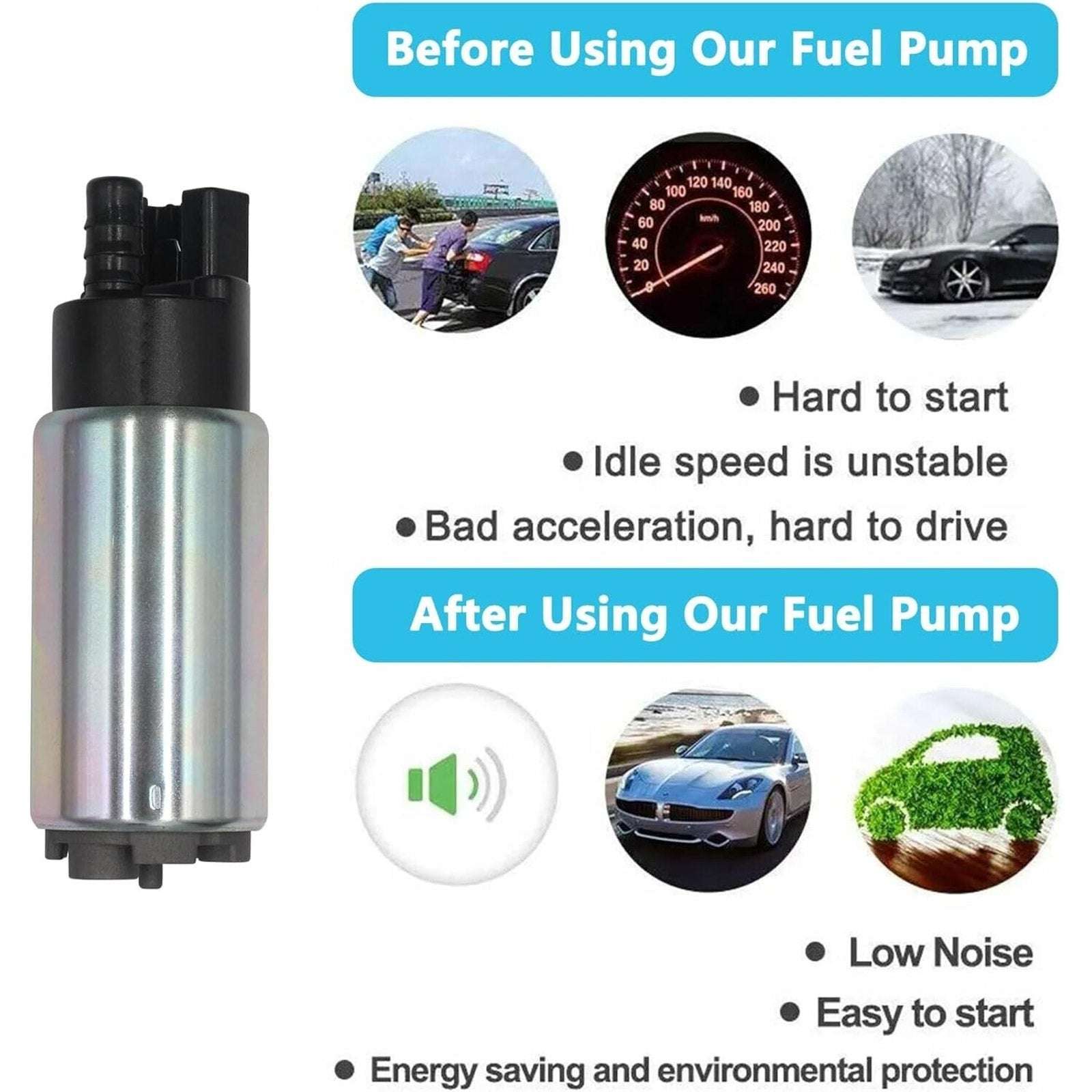 Outboard Fuel Pump +Strainer for 2000-2012 Yamaha HP LZ VZ V Z 60V-13907-00-00