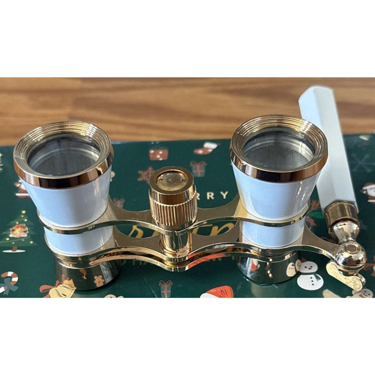 Retro 3X25 Opera Glasses Compact Metal Theater Binoculars with Adjustable Handle