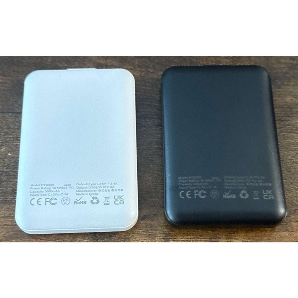 Miady 2-Pack 5000mAh Mini Portable Charger, 5V 2.4A USB-C Output Fast Charging