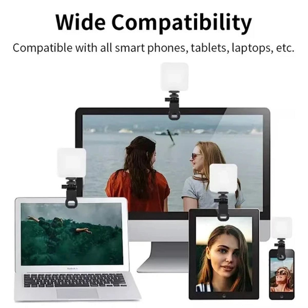 Rechargeable LED Photography Video Fill Light - Camera Phone + YouTube, TikTok +