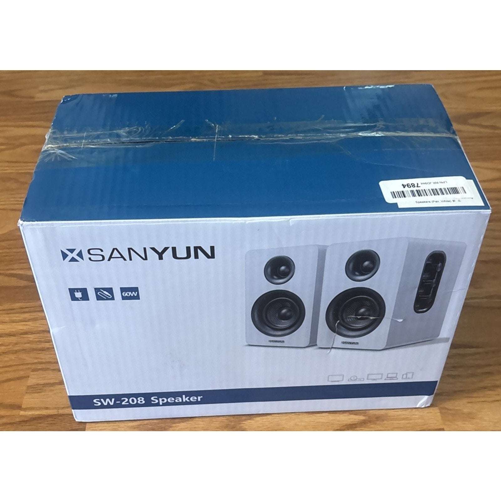 Sanyun SW208 3" Active Bluetooth 5.0 3D Surround Sound Speakers 60W Carbon Fiber