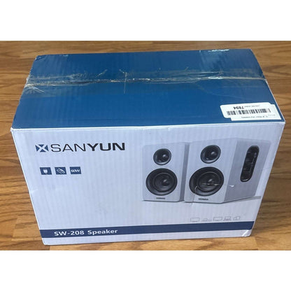 Sanyun SW208 3" Active Bluetooth 5.0 3D Surround Sound Speakers 60W Carbon Fiber
