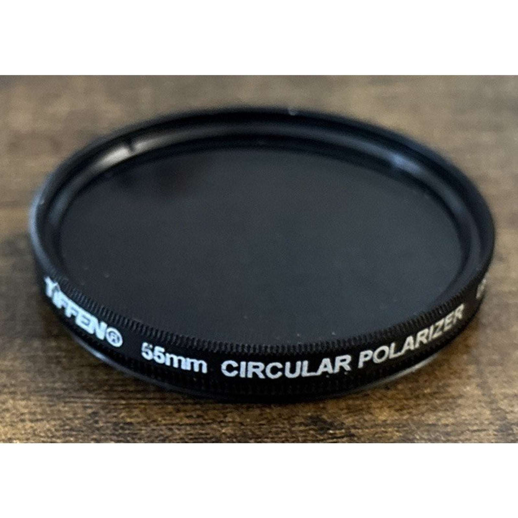 LOT of 4 55mm Glass Lens Filters w/ Case Tiffen 812 & CP - Quantaray +3 & ND2