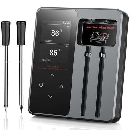 Smart Wireless BT Meat Thermometer 2 Probes 6 Sensors Instant Read App Control