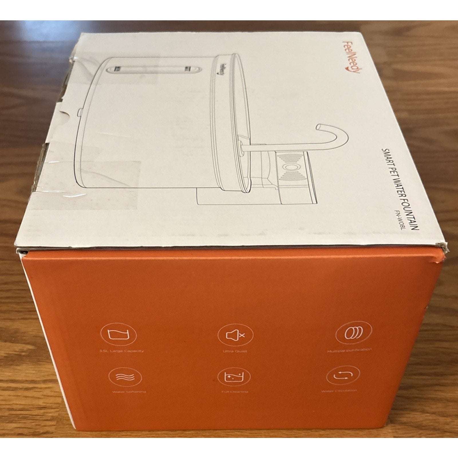 Wireless Smart Pet Cat Dog Water Fountain Rechargeable FEELNEEDY Stainless 3.5L