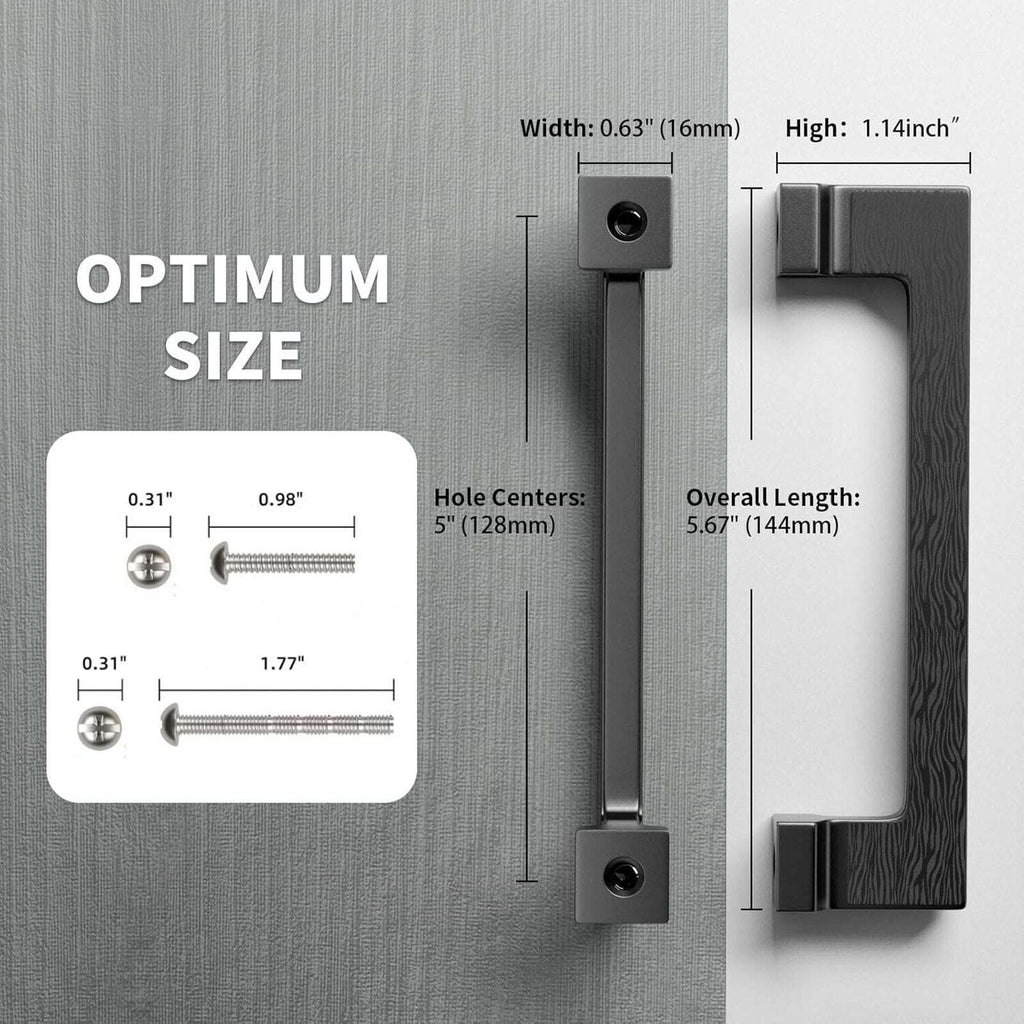 Cobbe 30 Pack Black Kitchen Bathroom Cabinet Handles, Drawer Pulls 5 Inch (CtoC)
