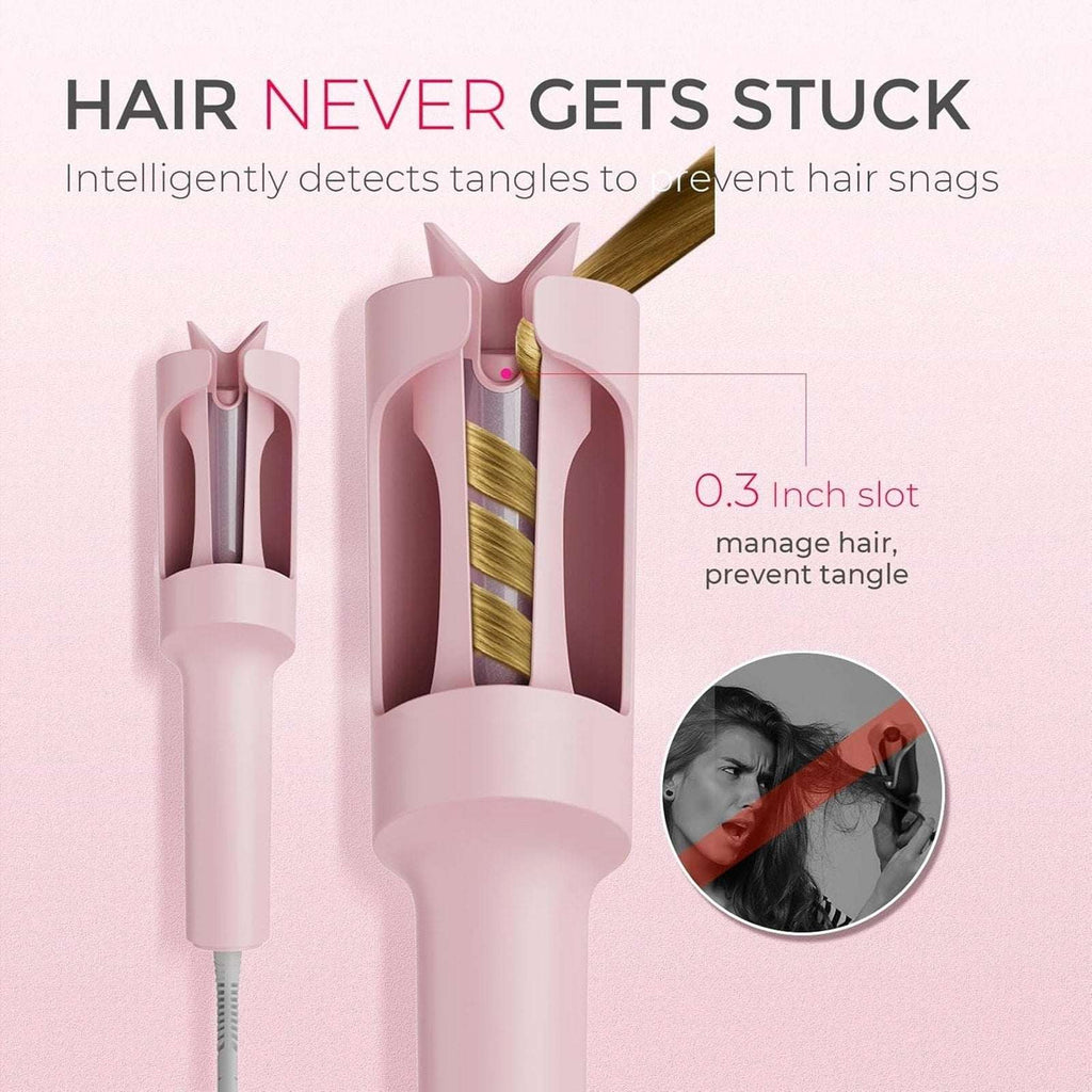 TYMO CURLPRO 1 Inch Automatic Rotating Curling Iron Anti-Tangle Smart Temp Contr