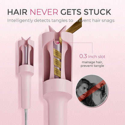 TYMO CURLPRO 1 Inch Automatic Rotating Curling Iron Anti-Tangle Smart Temp Contr