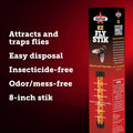 Starbar EZ Fly Stik Odorless Sticky Fly Trap 2-Pack Indoor & Outdoor w/ Hanger