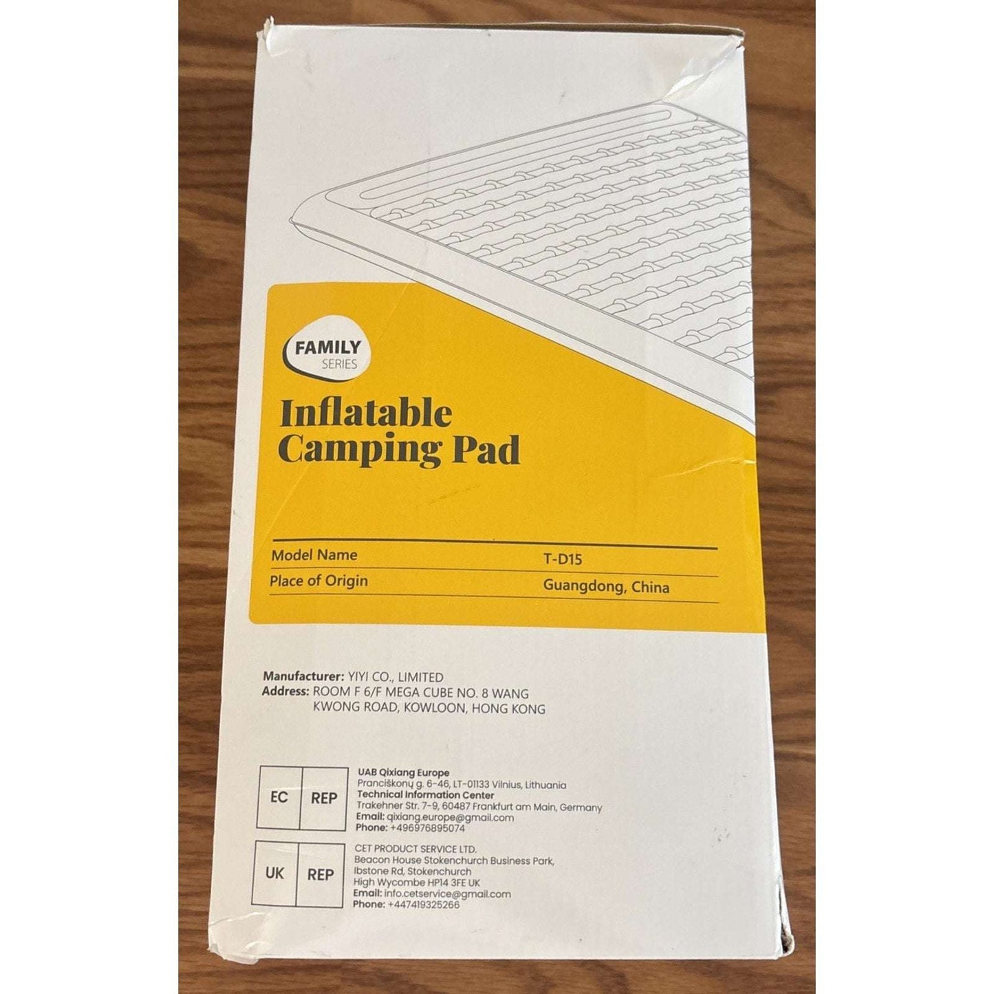 2 Person Ultralight Camping Inflatable Sleeping Mattress Pad Built-in Foot Pump