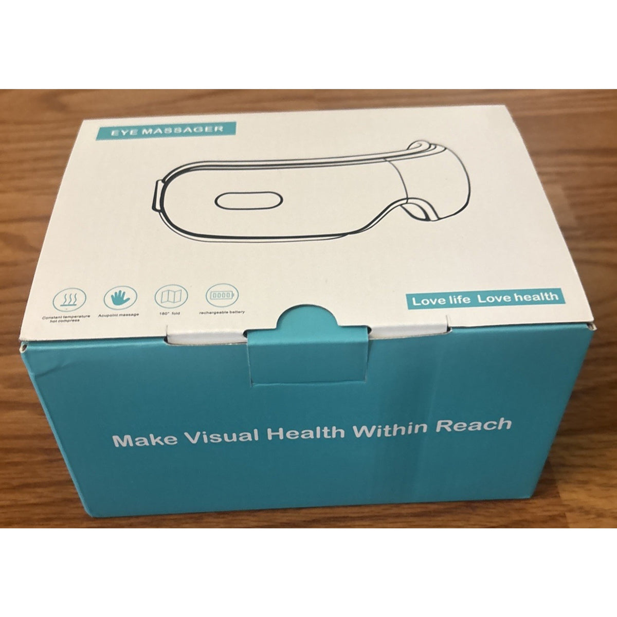 Wireless Eye Massager with Heat, Built-in Bluetooth Music USB Recharge Vibration
