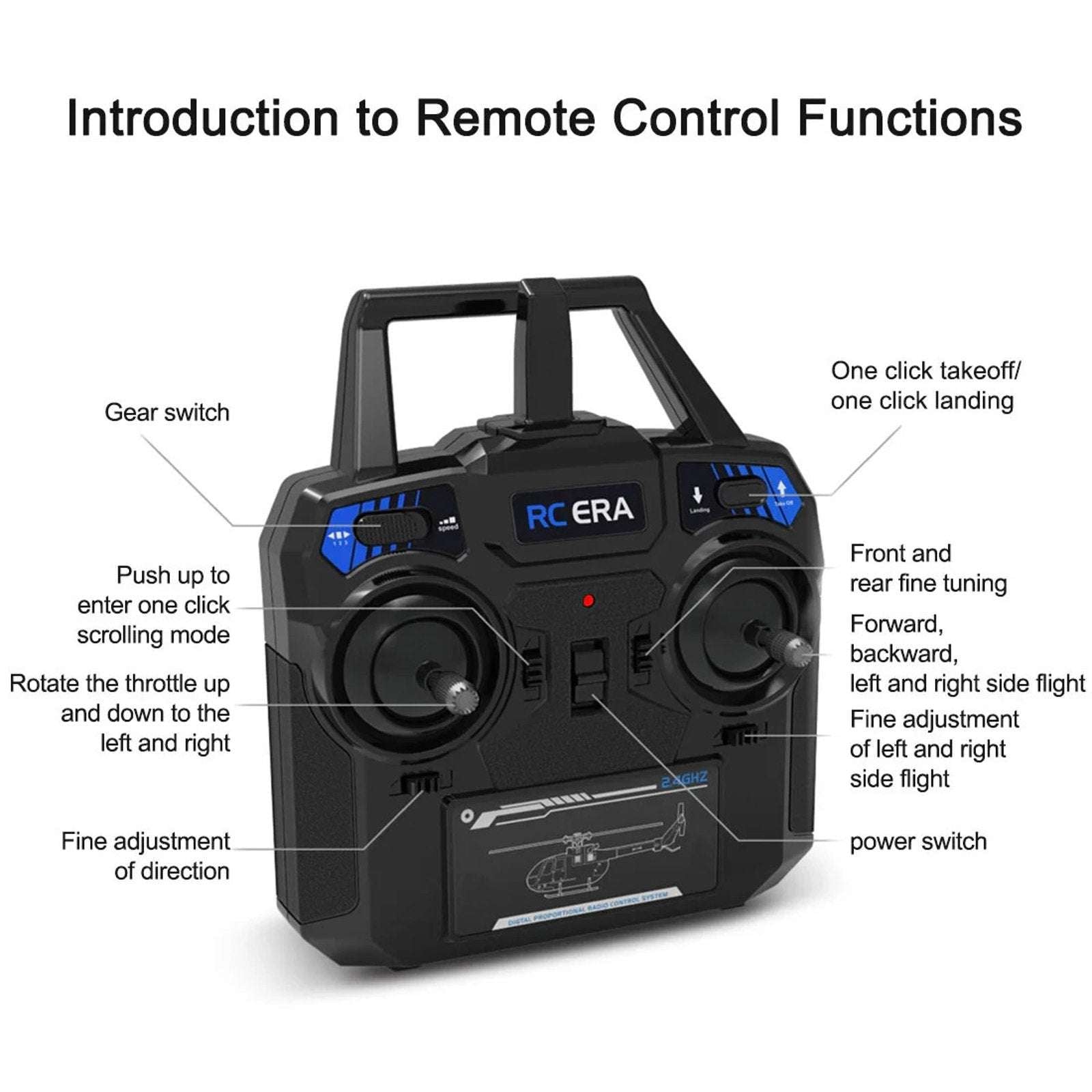 RC ERA C186 (RTF) MBB BO105 RC Helicopter 6-Axis Gyro & Barometric Altitude Hold