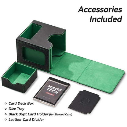 MTG Commander Card & Dice Storage Deck Box Fits 100 Double-Sleeved Waterproof