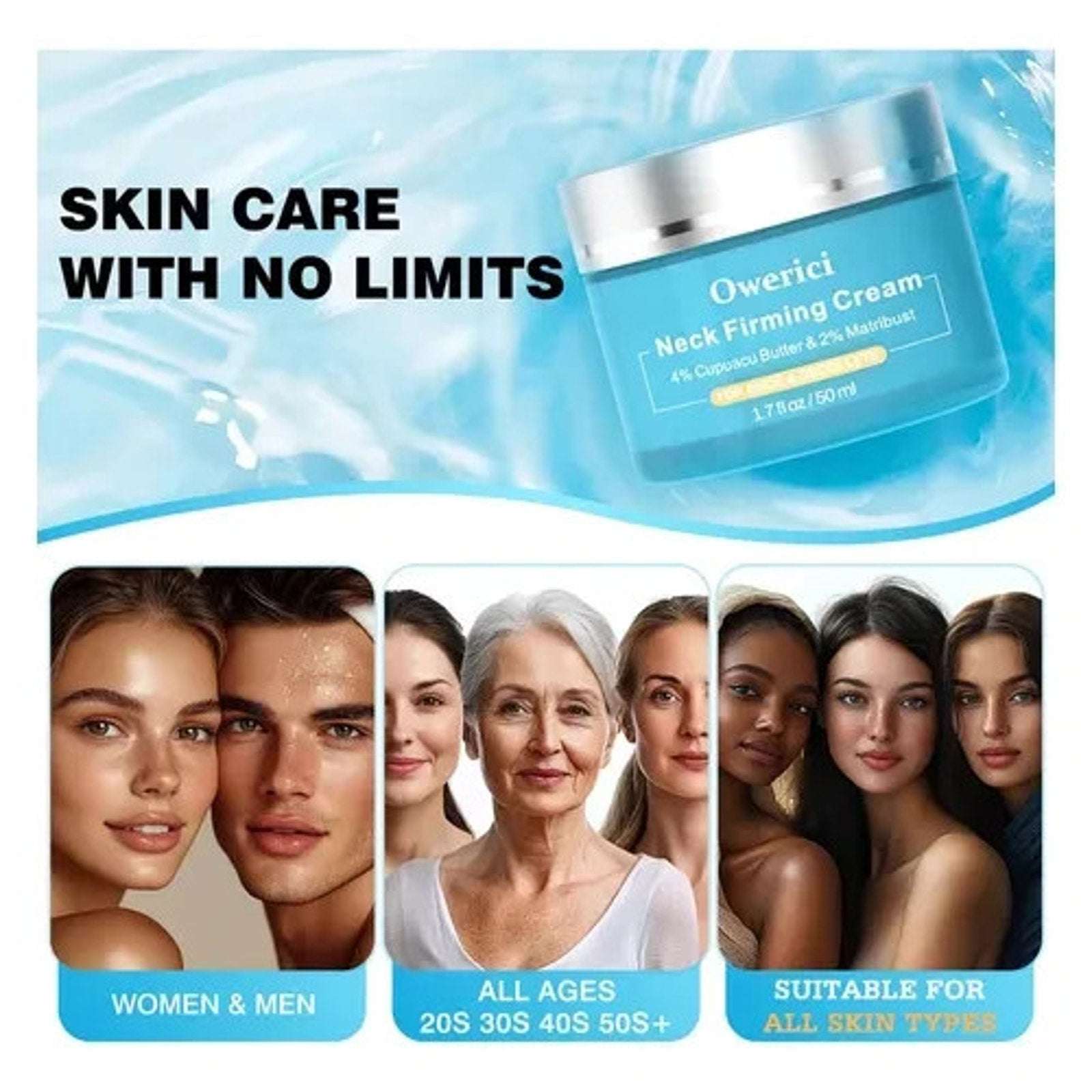 Owerici Neck Firming Cream 4% Cupuacu Butter 2% Matribust Neck & Decollete 1.7oz