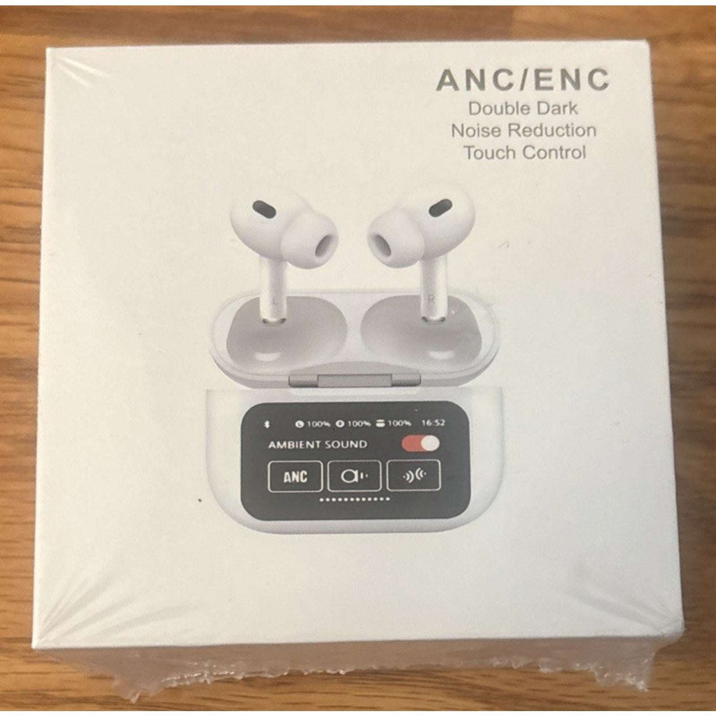 ANC/ENC Double Dark Noise Reduction Wireless Earbuds, Pro 2Y Touch Screen -NEW!