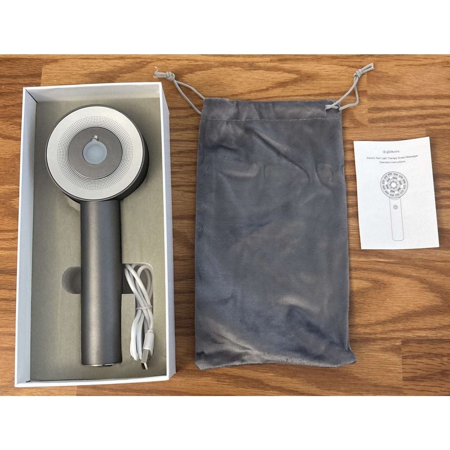 Glokore Electric Red Light Therapy Scalp Massager NEW Open Box