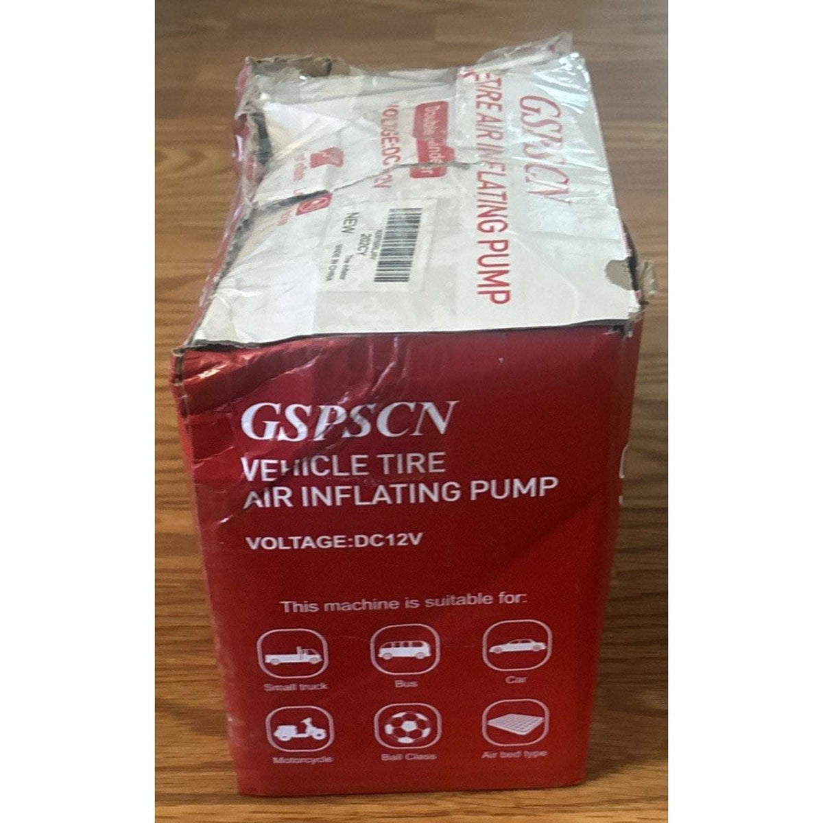 GSPSCN 12V 150PSI Heavy Duty Dual Cylinder Tire Inflator Portable Air Compressor