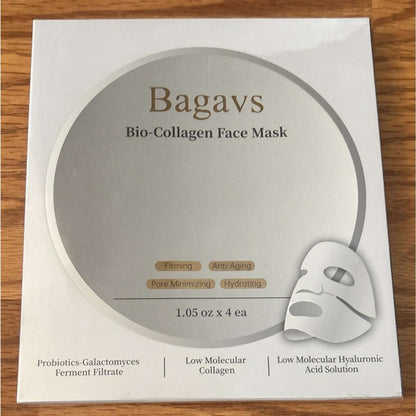 8 x Bagavs Collagen Face Mask Probiotics Hyaluronic Acid Firming Pore Minimizing