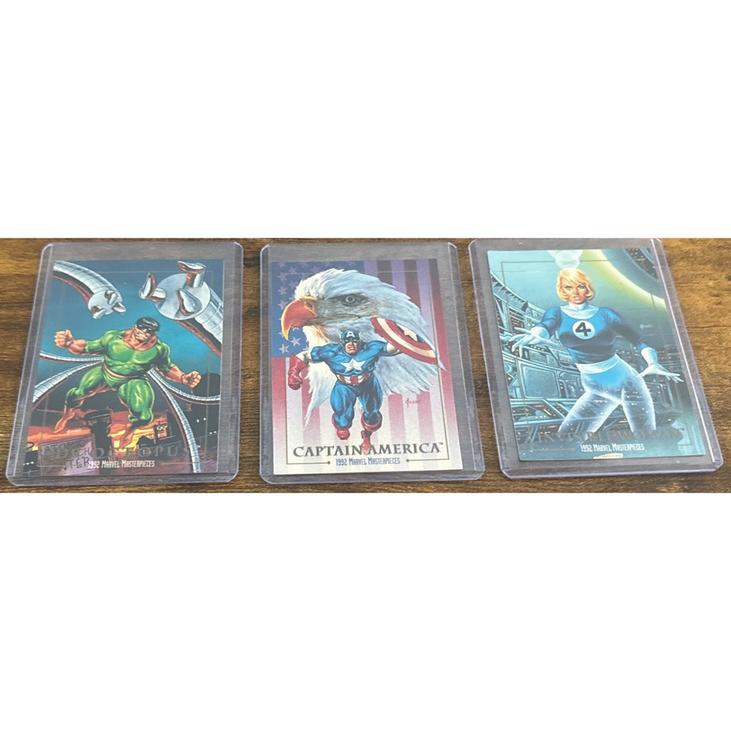 1992 Skybox Marvel Masterpieces 6 card lot 7, 11, 16, 25, 30 & 39 Captain America
