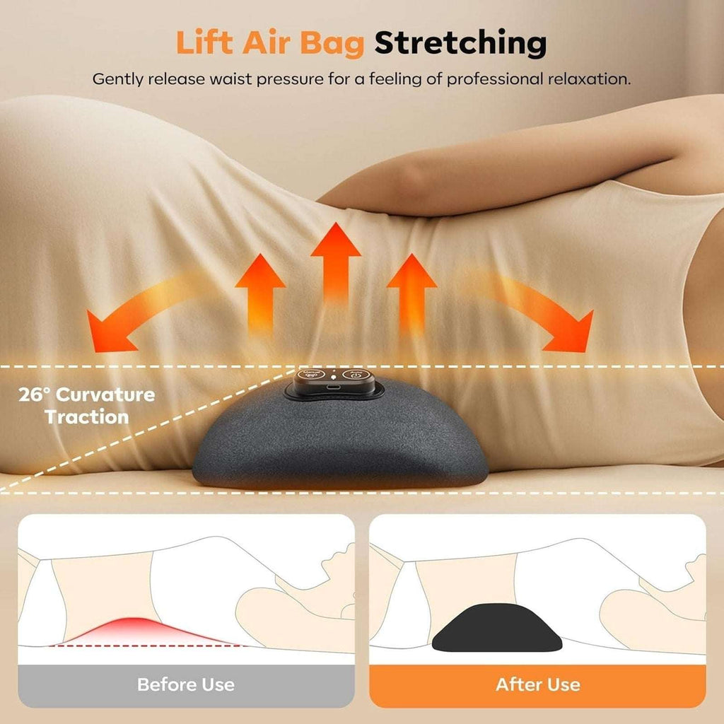 Smooth Triple Fusion 3in1 Back Massager Lumbar Pillow with Heat & Vibration NEW