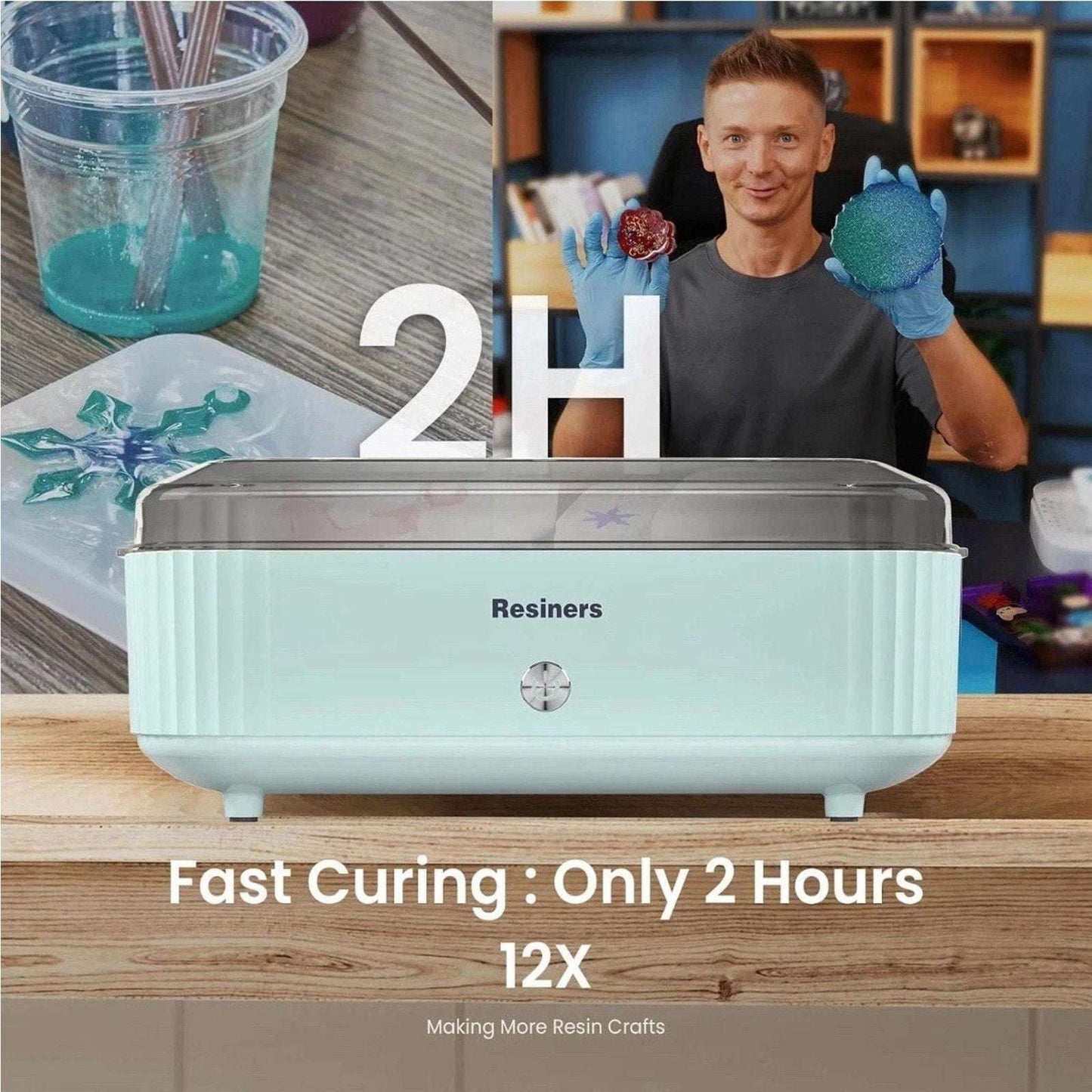 Resiners Smart Resin Curing Machine Cure Air w/ AI Smart Thermostat & Auto Timer