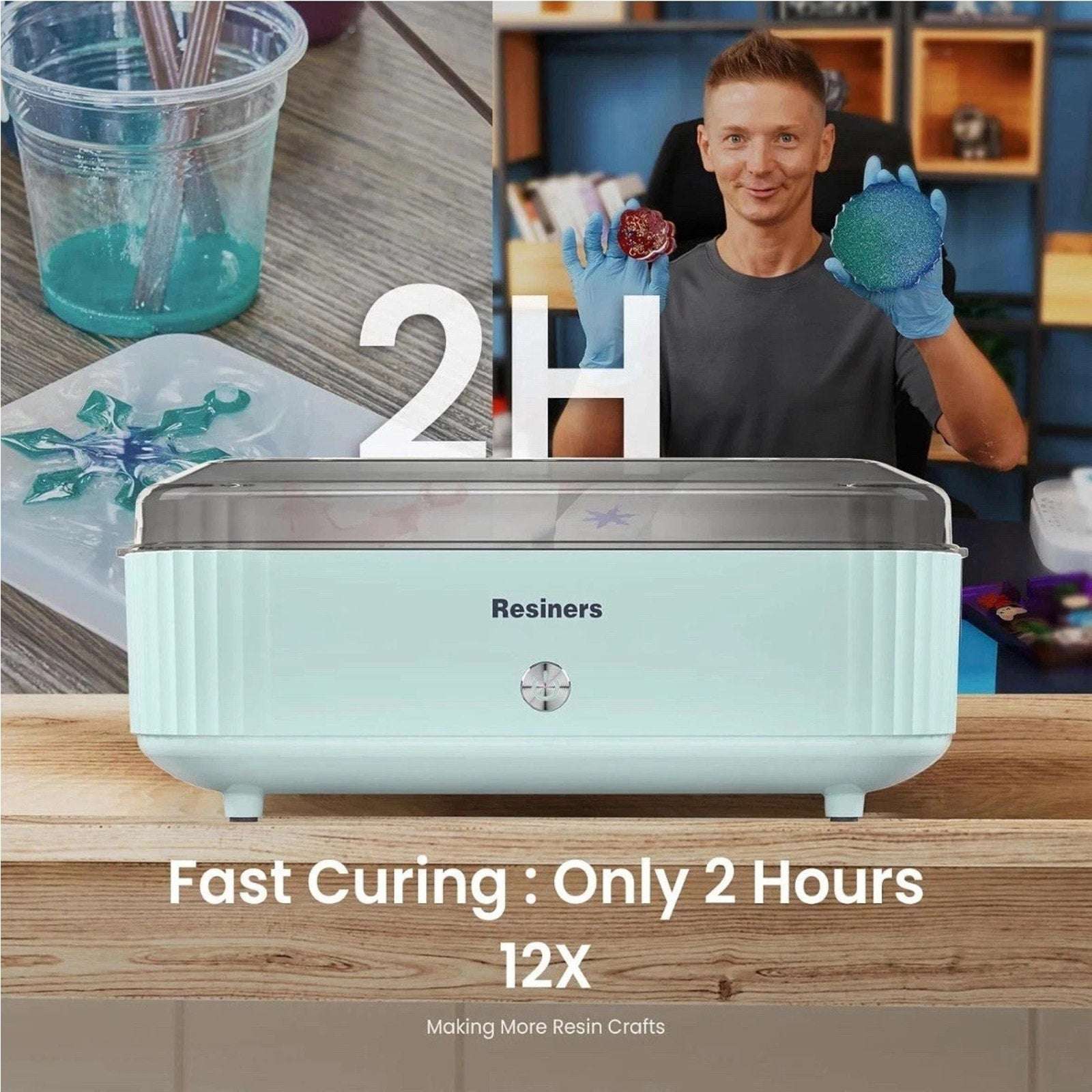 Resiners Smart Resin Curing Machine Cure Air w/ AI Smart Thermostat & Auto Timer