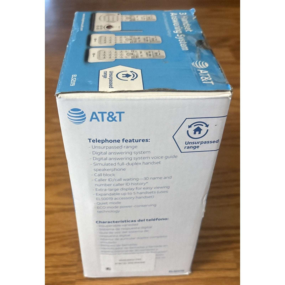 AT&T EL52319 DECT 6.0 Cordless Phone System with Answering Machine 3 Handsets