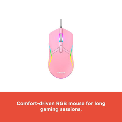 RadioShack Mistic Pink RGB Backlit Gaming Keyboard, Mouse & Pad, Headset Combo