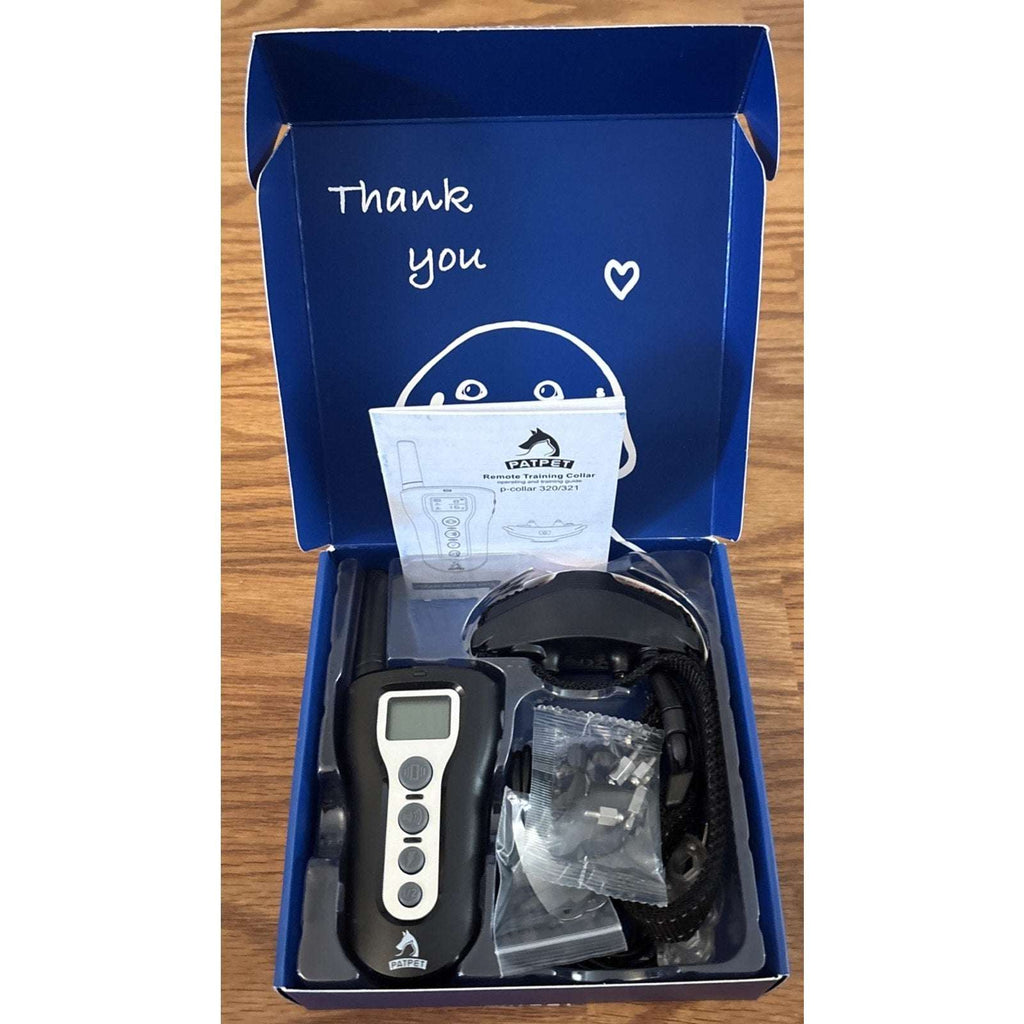 PATPET P320 Remote Dog Training Shock Collar 1000' Range Rechargeable Waterproof