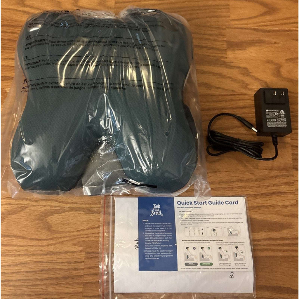 Bob and Brad Shiatsu Neck Back Massager with Heated Deep Kneading Massage Pillow