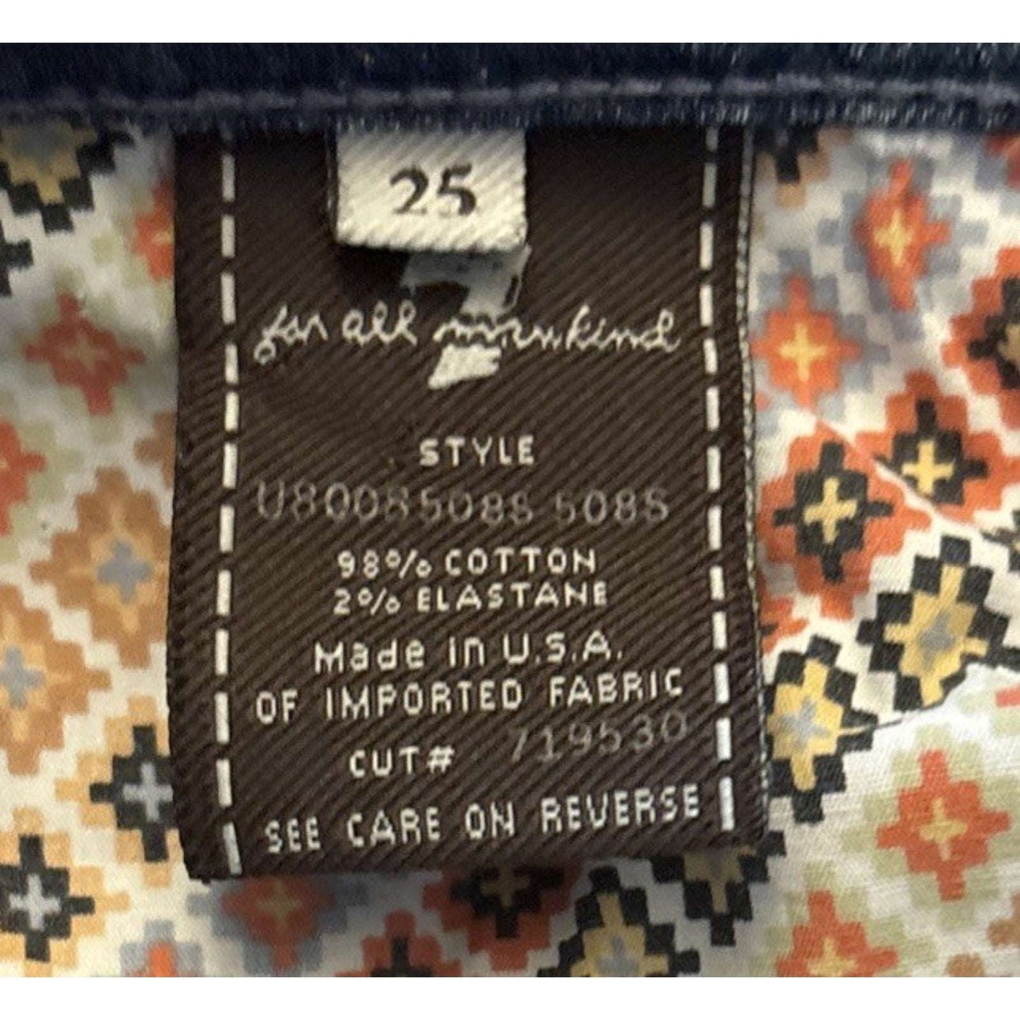 7 FOR ALL MANKIND Ginger Wide Leg Denim Medium Blue Jean Capris Size 25