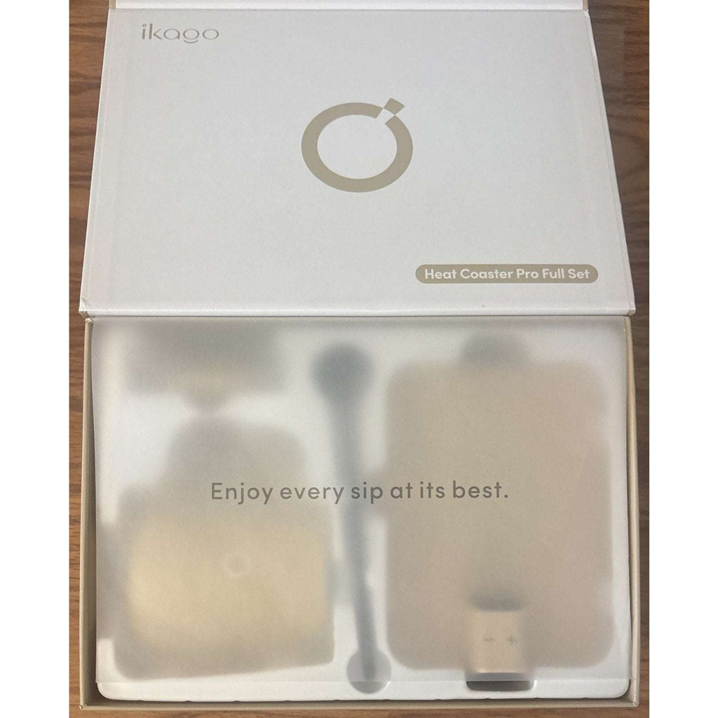 Ikago Smart Heated Coaster & Mug Warmer PRO Set - Auto-Off, Precise Temp Control