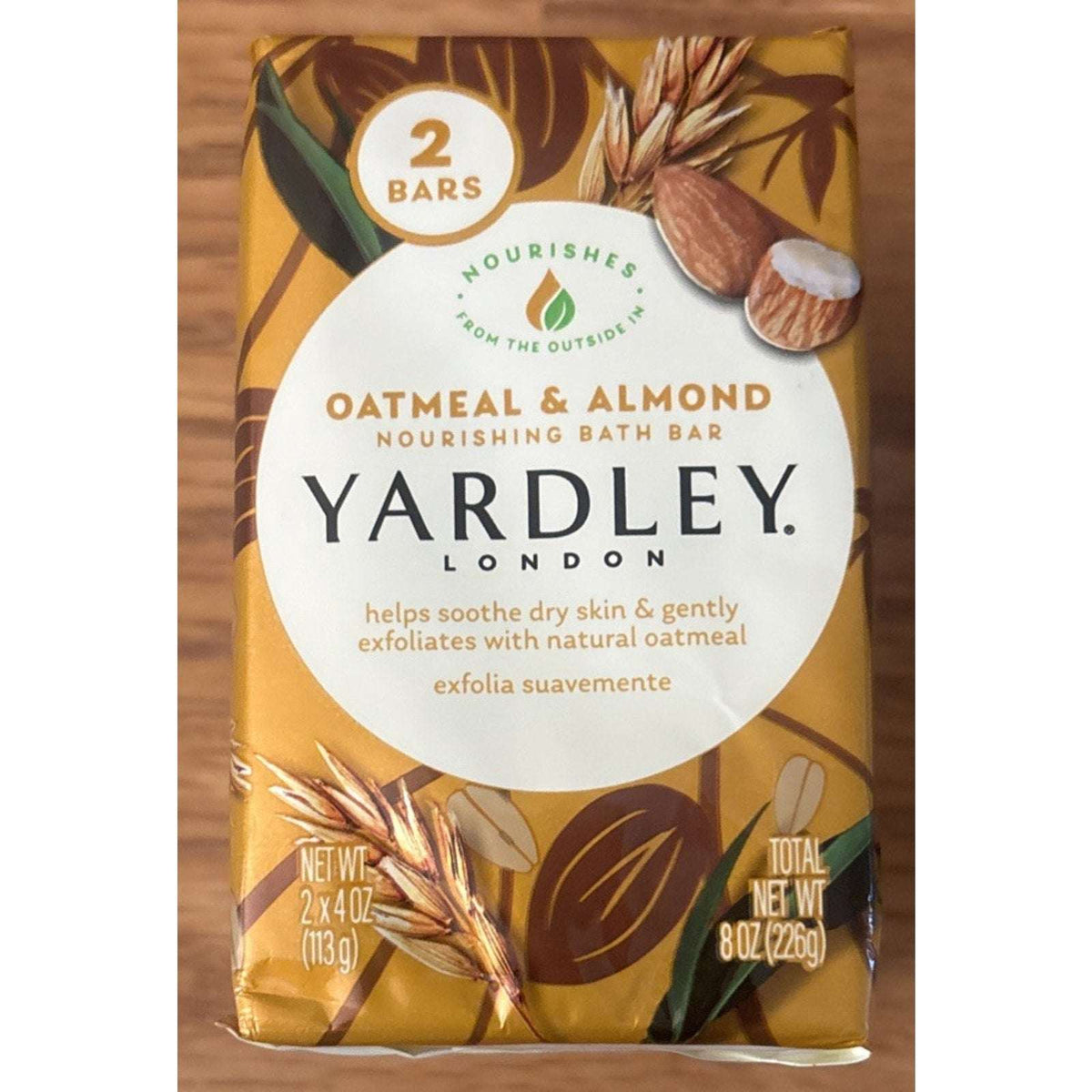 4 Pack Yardley London Oatmeal Almond Moisturizing Bath Bar Soap New 4oz Each
