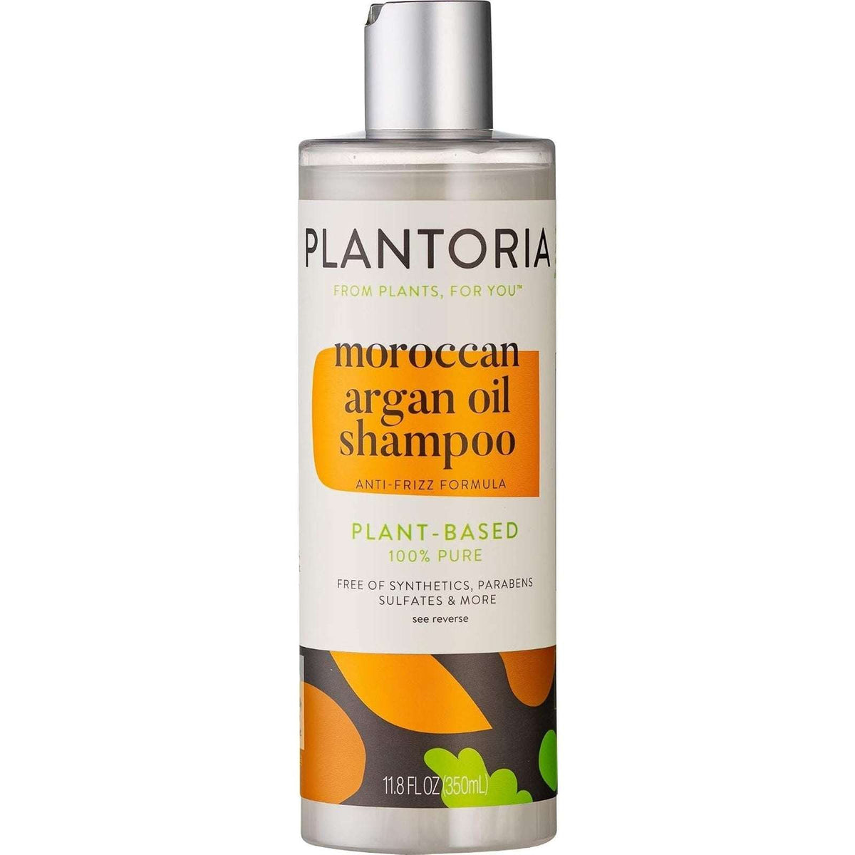 2 x Plantoria Moroccan Argan Oil Shampoo w/ Coconut & Jojoba Dandruff Anti-Frizz