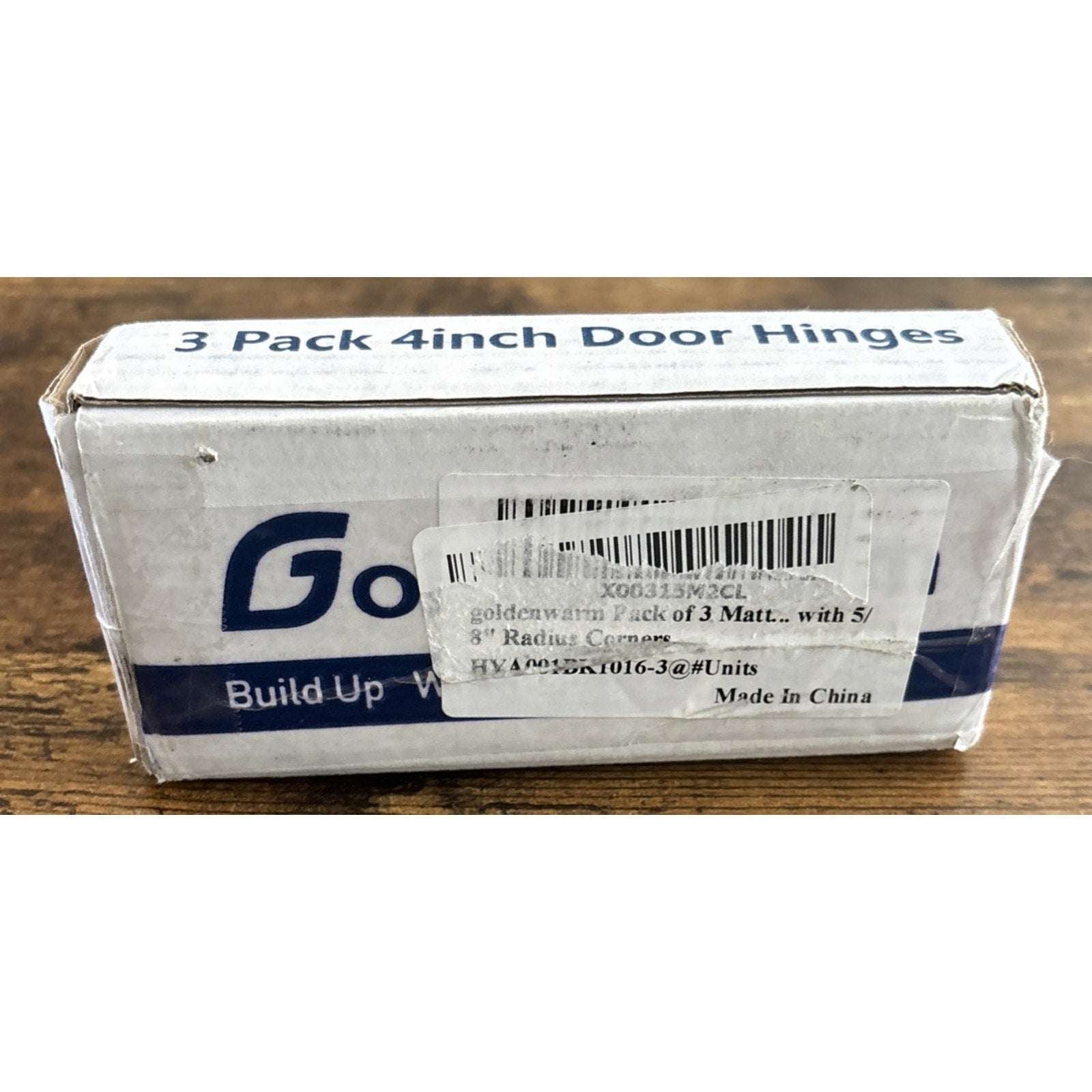 3Pk Stainless Steel Black Ball Bearing 4'' with 5/8'' Radius Corners Door Hinge