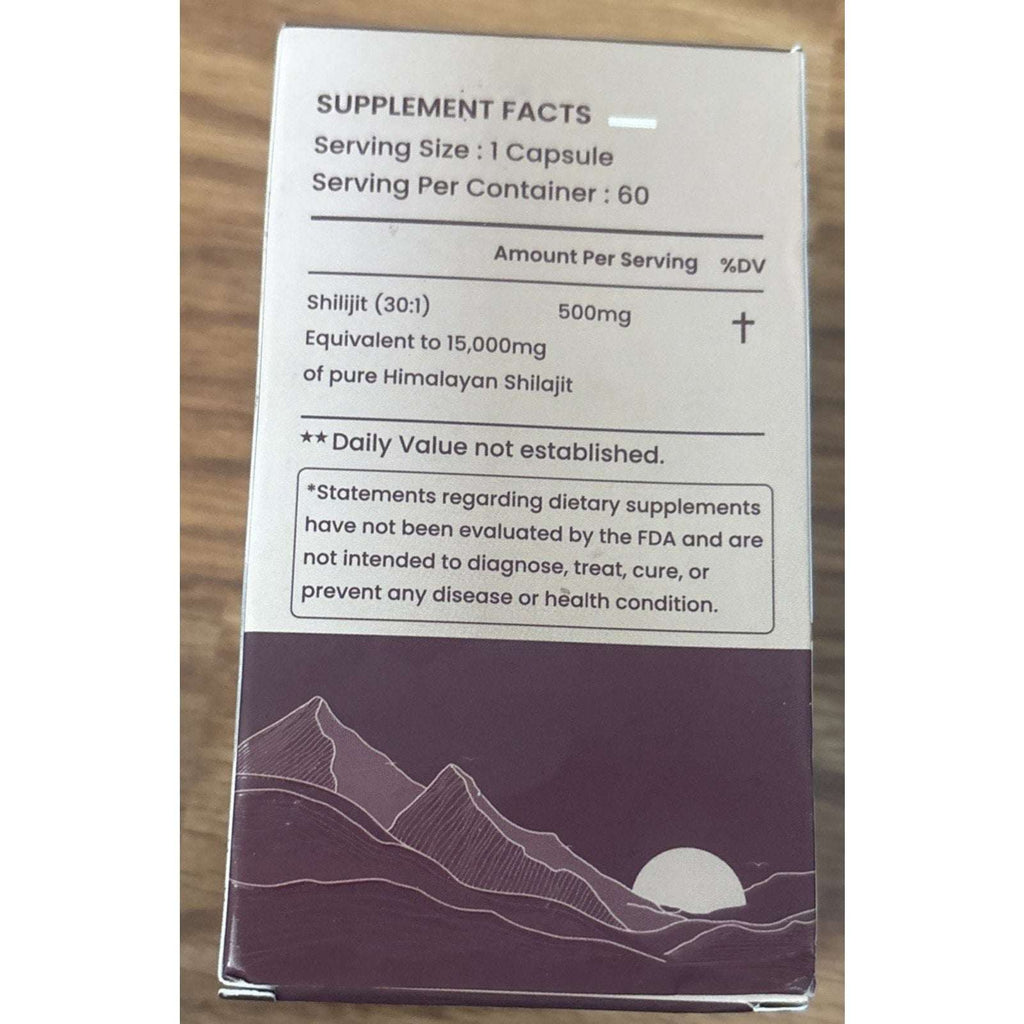Daily UNSTUCK Me 100% PURE HIMALAYAN SHILAJIT 81% Fulvic Acid Lab Tested 60 Caps