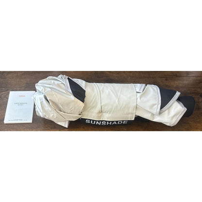 TORRAS Car Windshield Sun Shade Umbrella w Organizer - Universal Beige Blocks UV