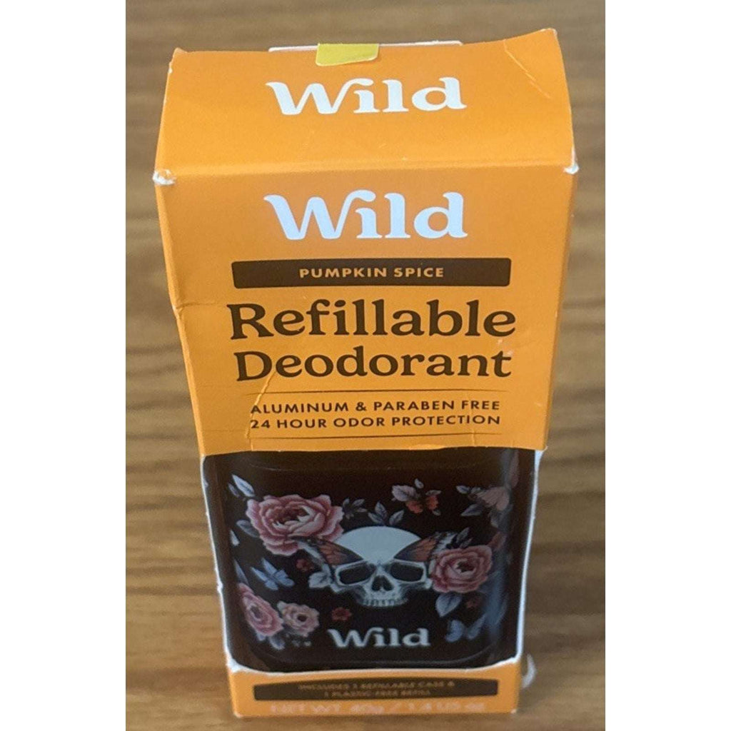 Wild Cosmetics - Refillable Skull & Roses Case with Pumpkin Spice- Aluminum Free