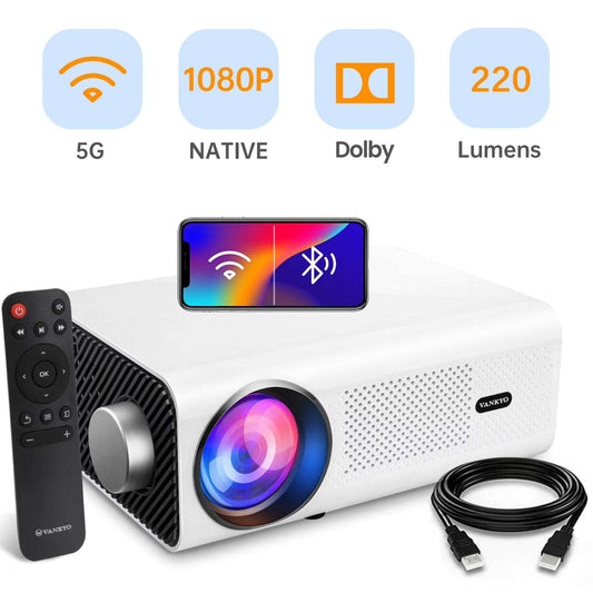 VANKYO Leisure 495W Native 1080P Projector Full HD 5G WiFi Video Bluetooth Dolby