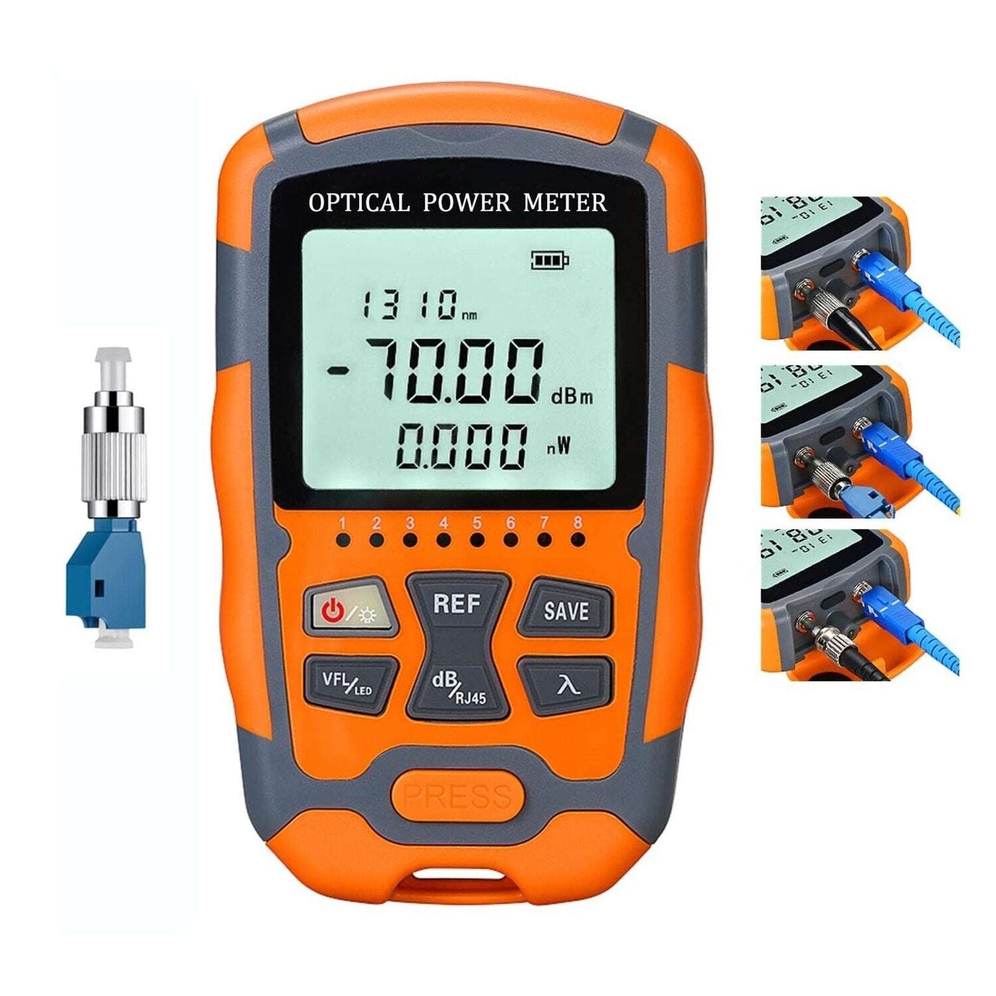 2-Pack Duogalia A-M70 Optical Power Meter Multi-functional Fiber Cable Tester