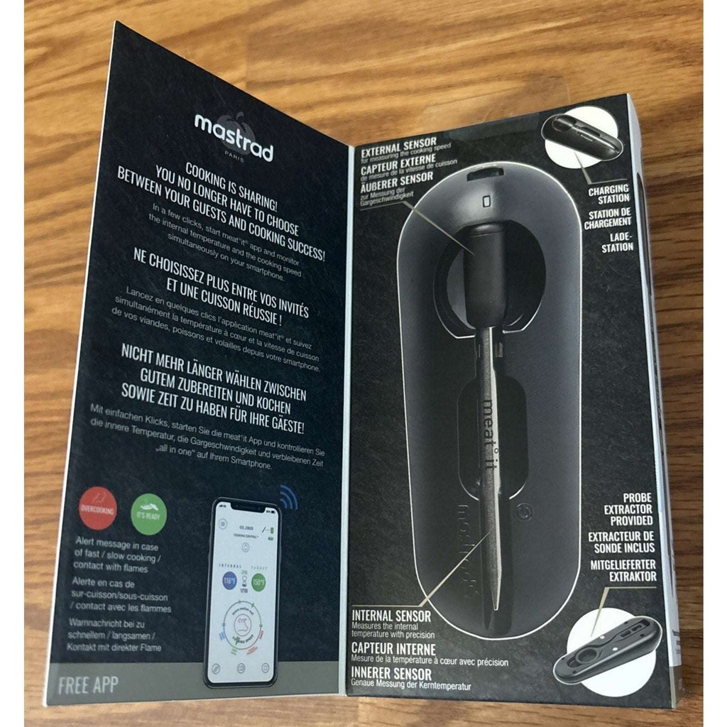 Mastrad Meat It Smart Wireless Bluetooth Meat Dual Probe BBQ Oven Grill Smoker