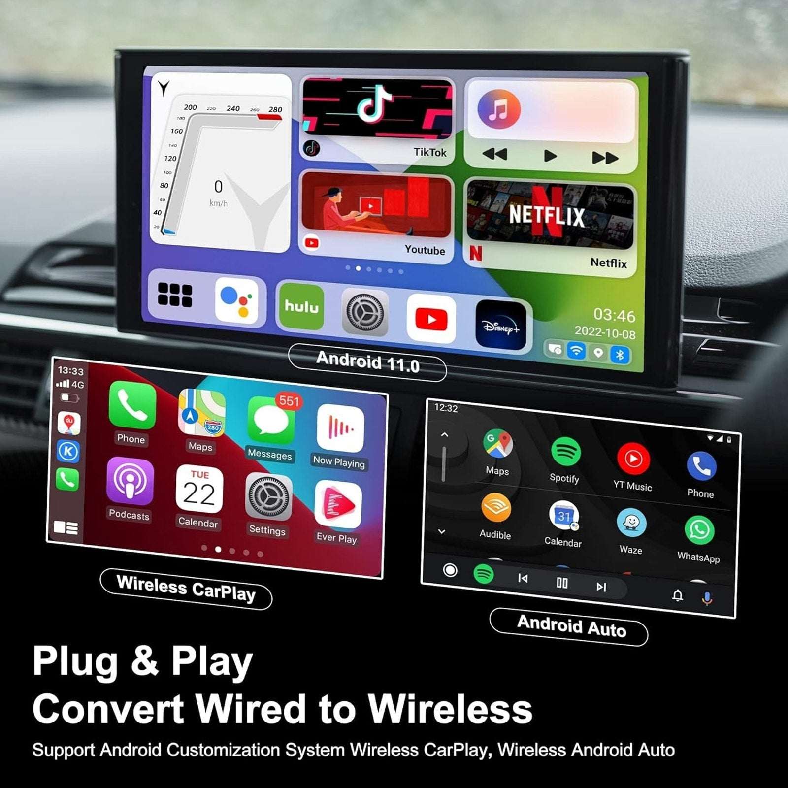 MMB MAX 2.0 Universal Android 10.0 CarPlay 5G 8-Core Multimedia Video AI Box