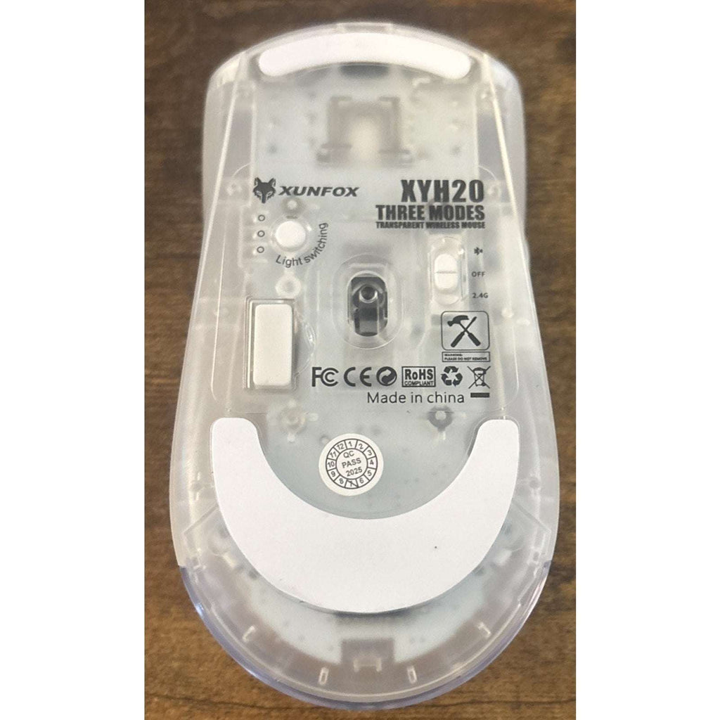 Transparent RGB Bluetooth Wireless Gaming Mouse, Dual Mode USB Computer Mouse