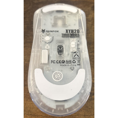 Transparent RGB Bluetooth Wireless Gaming Mouse, Dual Mode USB Computer Mouse