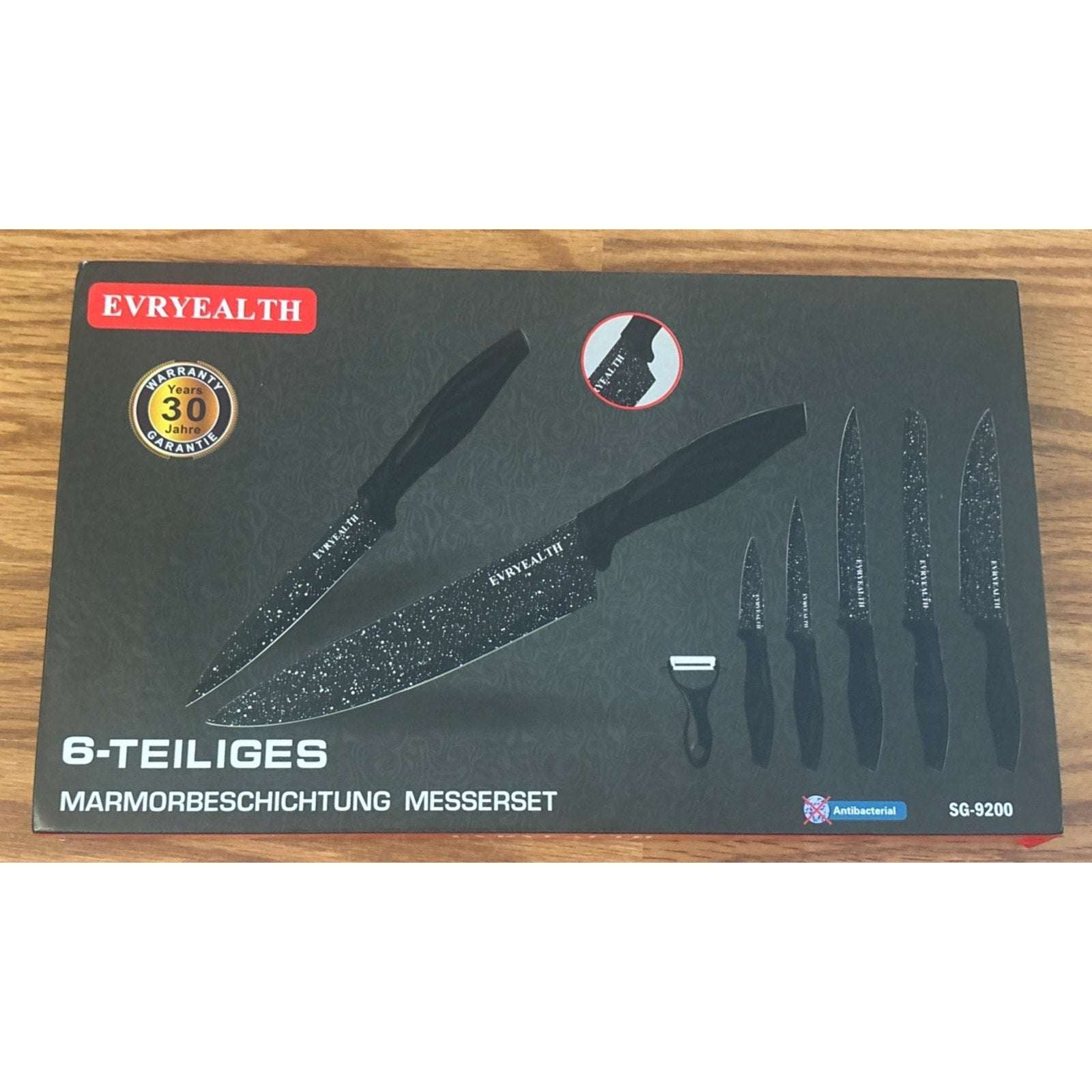Culinary Swiss Knife Set EVRYEALTH SG-9200 Black Stainless Steel 6 Piece Set