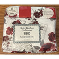 Hotel Bamboo Collection 1800 6-Piece KING Sheet Set Deep Pocket Red Multi Floral